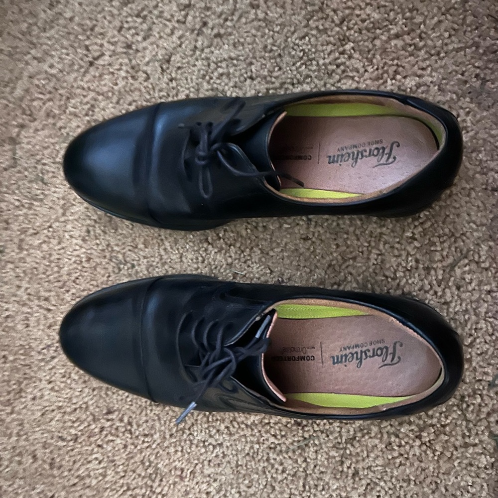 Florsheim Black Leather Oxford Shoes Classic Design